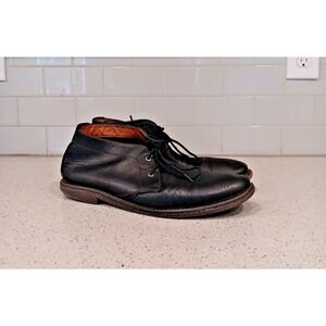 Lucky Brand Chukka Boots Mens 10.5M Black Leather Ankle Lace Up